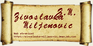 Živoslavka Miljenović vizit kartica